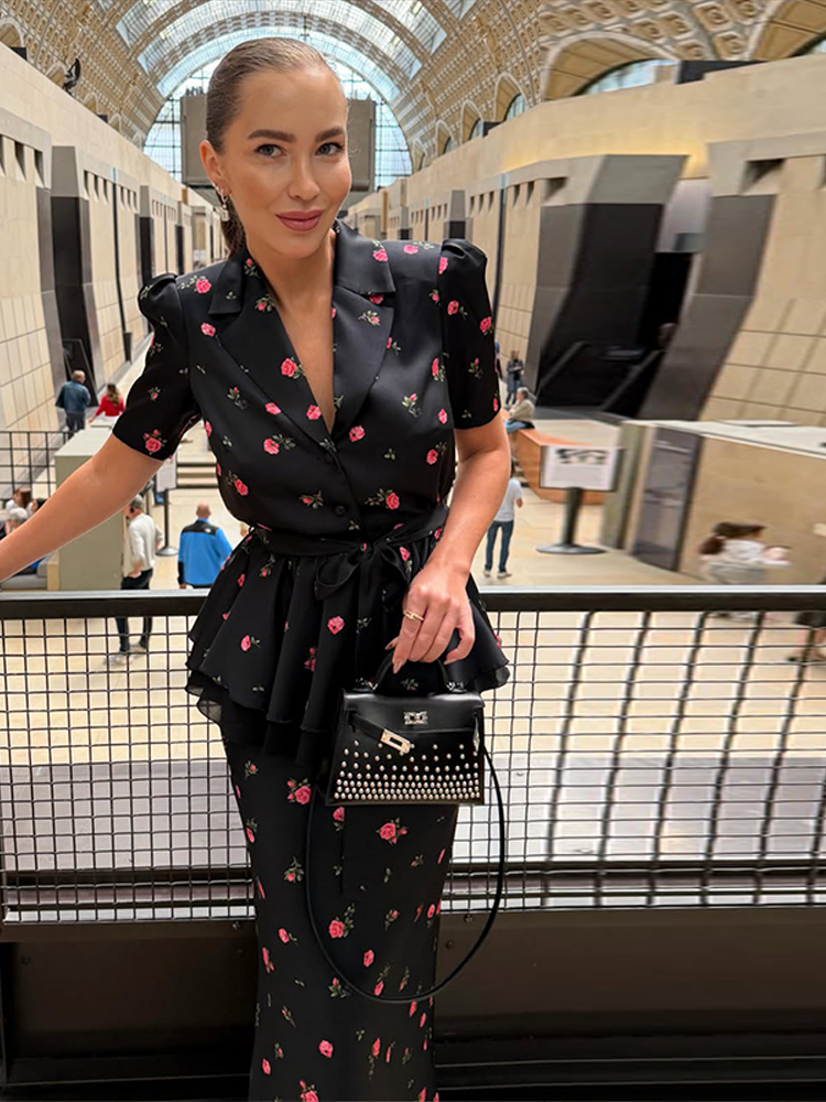 Completo coordinato gonna e bl - Midi Skirt Floral recensione e prezzo