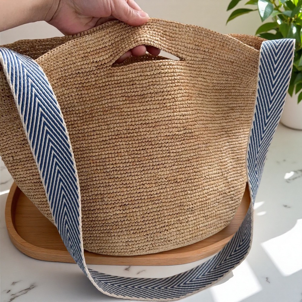 Nuova Borsa a Secchiello in Ra - Crochet Bag Raffia recensione e prezzo