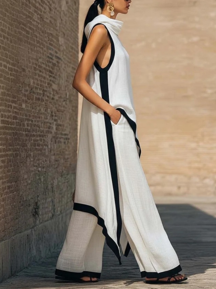 Completo da donna in lino a co - Linen Pant Wide recensione e prezzo