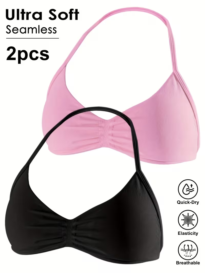 2 pezzi Top corto da palestra  - Crop Top Crochet recensione e prezzo