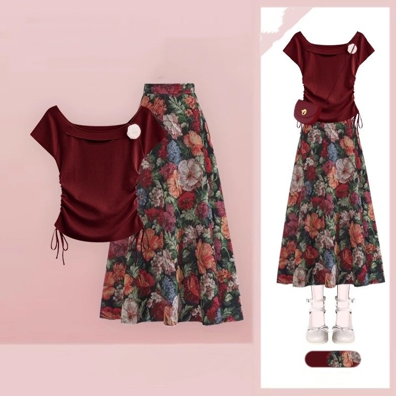 T-shirt da donna Lucky Wine Re - Midi Skirt Floral recensione e prezzo